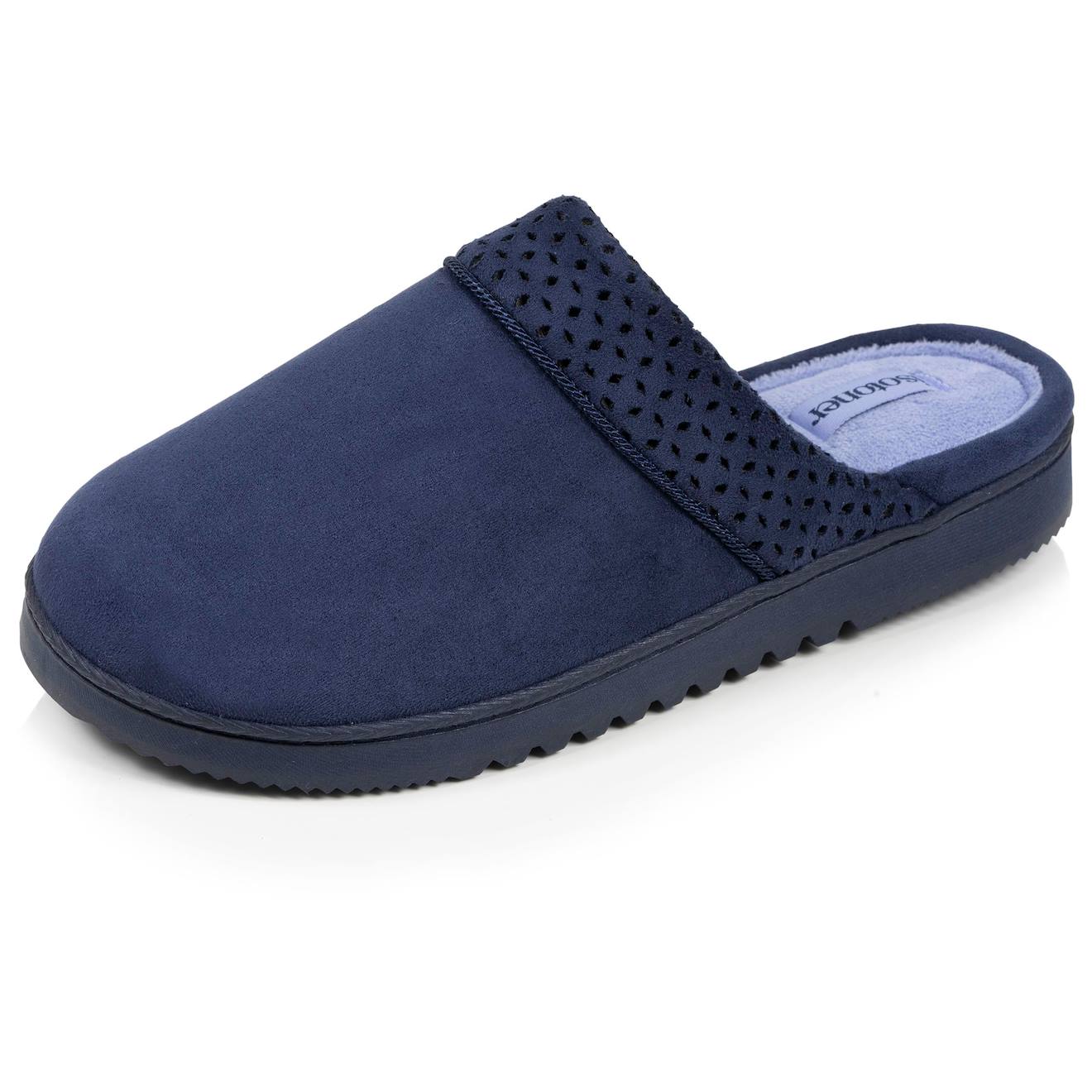 Chaussons Mules Ultra Confortables En Sudine Marine 24 €