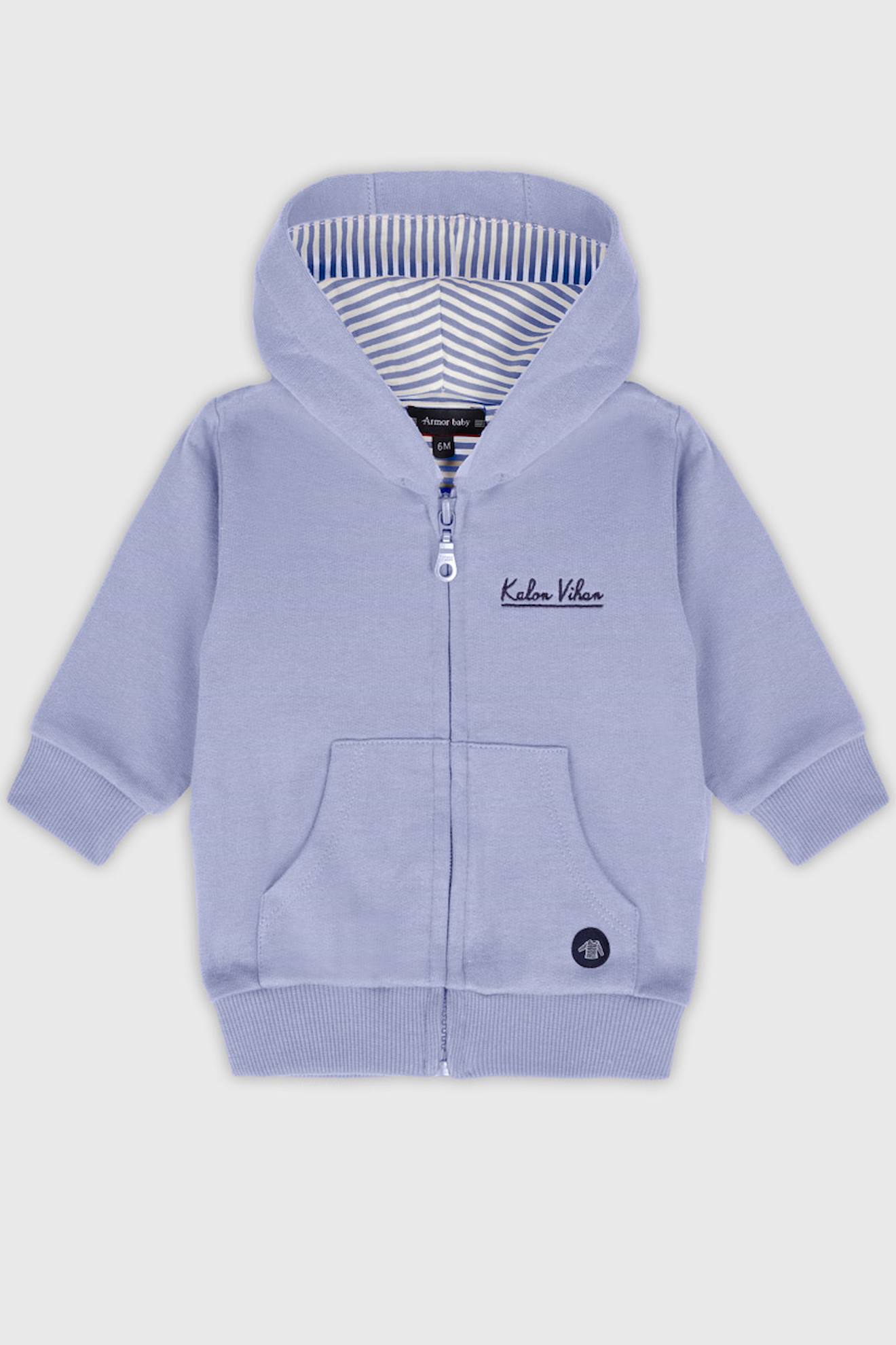 Sweat Zipp En Coton Bb Bleu Lavande E24blanc 49 €