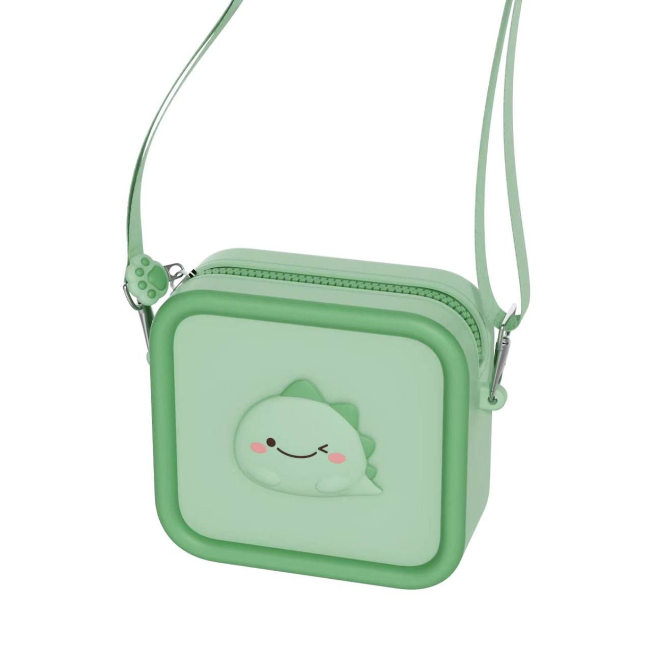 Sac Pour Appareil Photo En Silicone Dino Green Vert, Noir, Rose (The-Zoo-Family) - Image 2