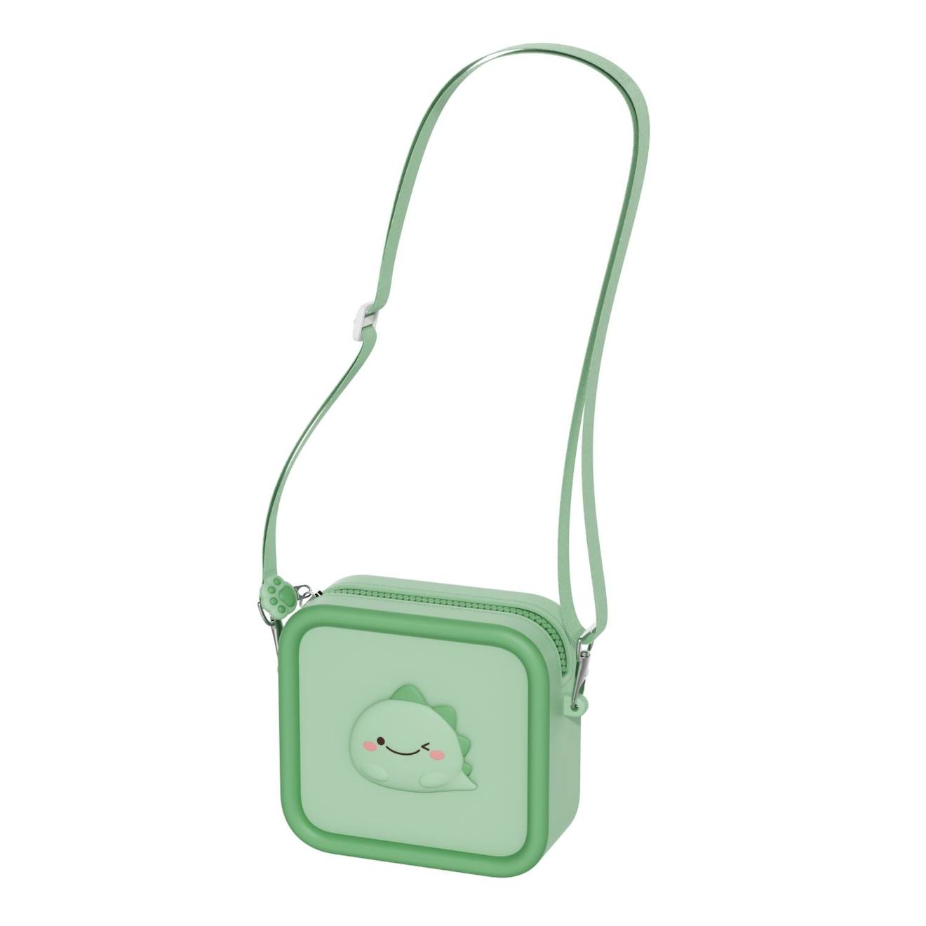 Sac Pour Appareil Photo En Silicone Dino Green Vert, Noir, Rose (The-Zoo-Family) - Image 1