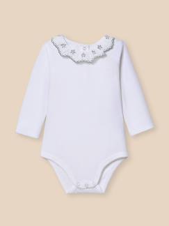-Body col en broderie anglaise - coton biologique