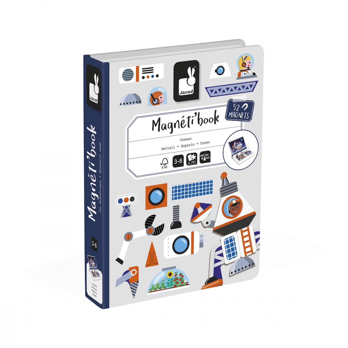 Magneti'book Cosmos, 52 Magnets Bleu Nuit / Orange