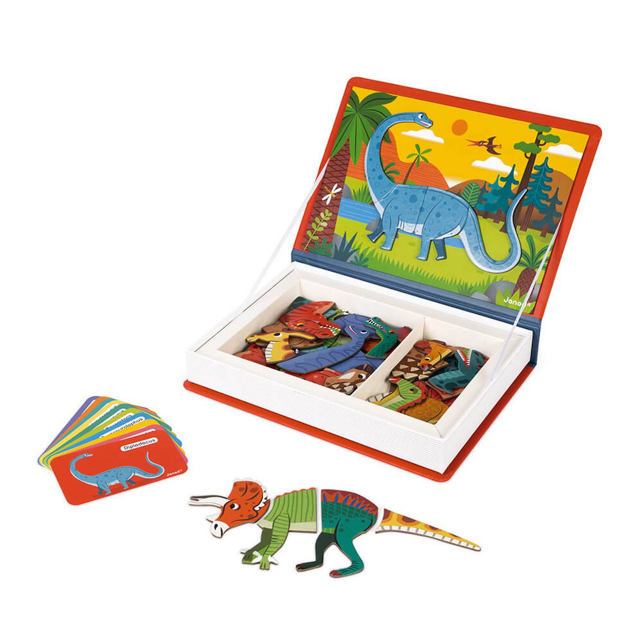 Magneti'book Dinosaures, 40 Magnets Orange / Gris