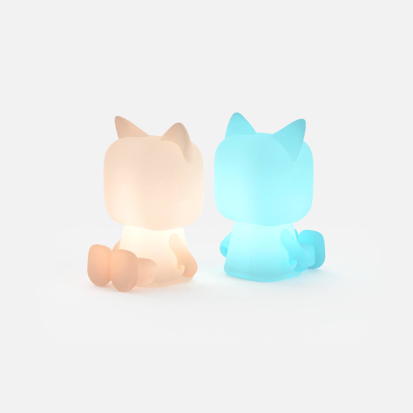 Veilleuse Animal Light - Led Multicolore Rechargeable Usb-c - Mob Blanc