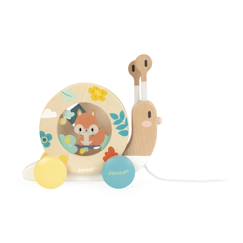 Jouet-Escargot musical à promener en bois