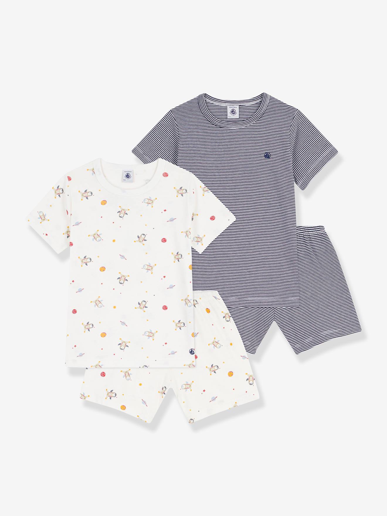 Lot 2 pyjashorts coton Petit Bateau blanc