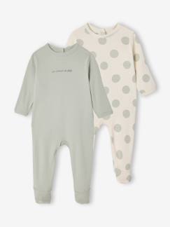 Lot 2 pyjama bébé ouverture dos  - vertbaudet enfant