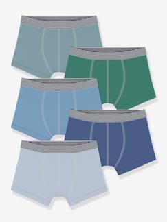 Lot 5 boxers uni Petit Bateau  - vertbaudet enfant