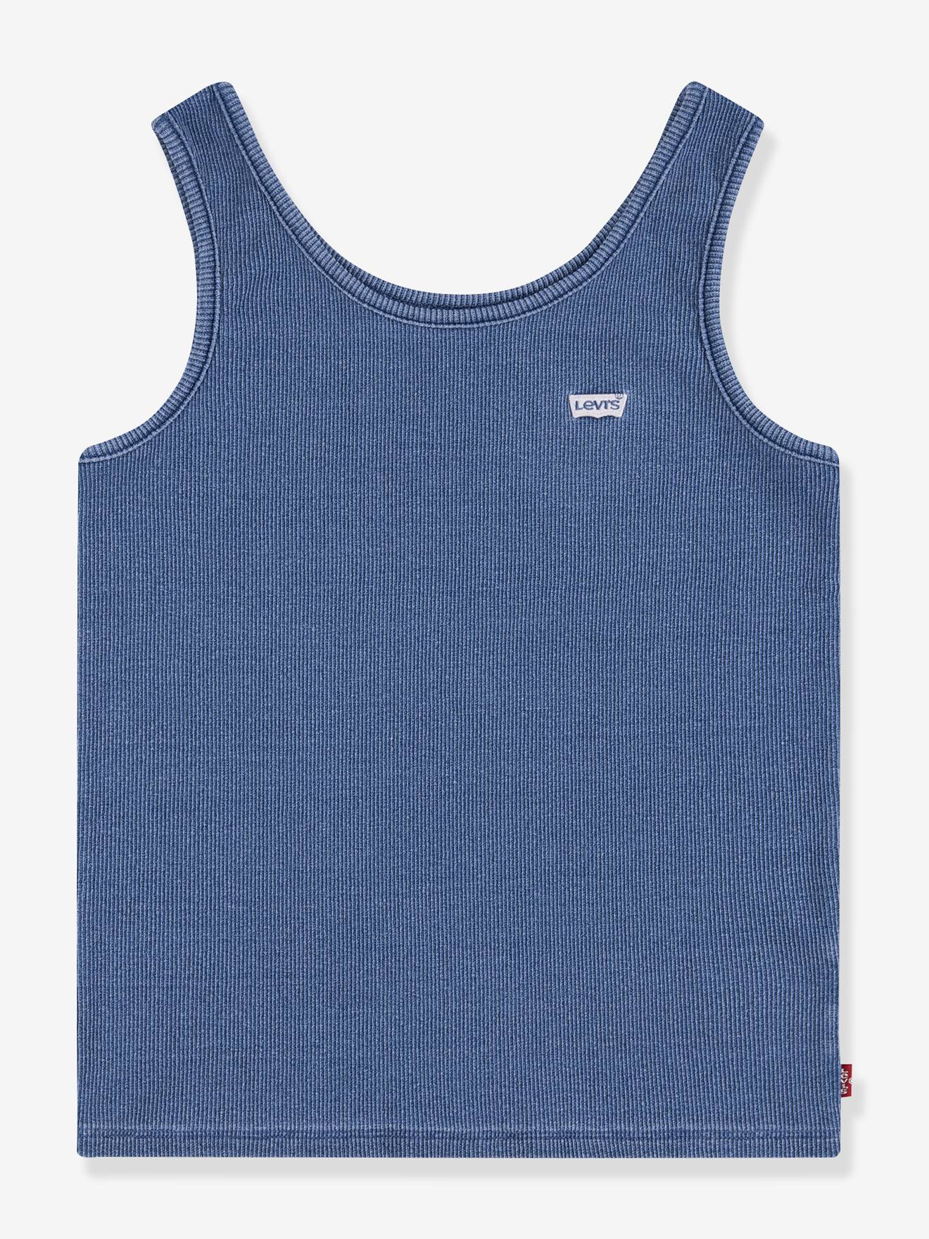 Débardeur côtelé enfant LEVIS bleu grisé