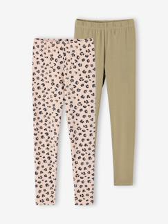 Lot de 2 leggings fille Basics  - vertbaudet enfant