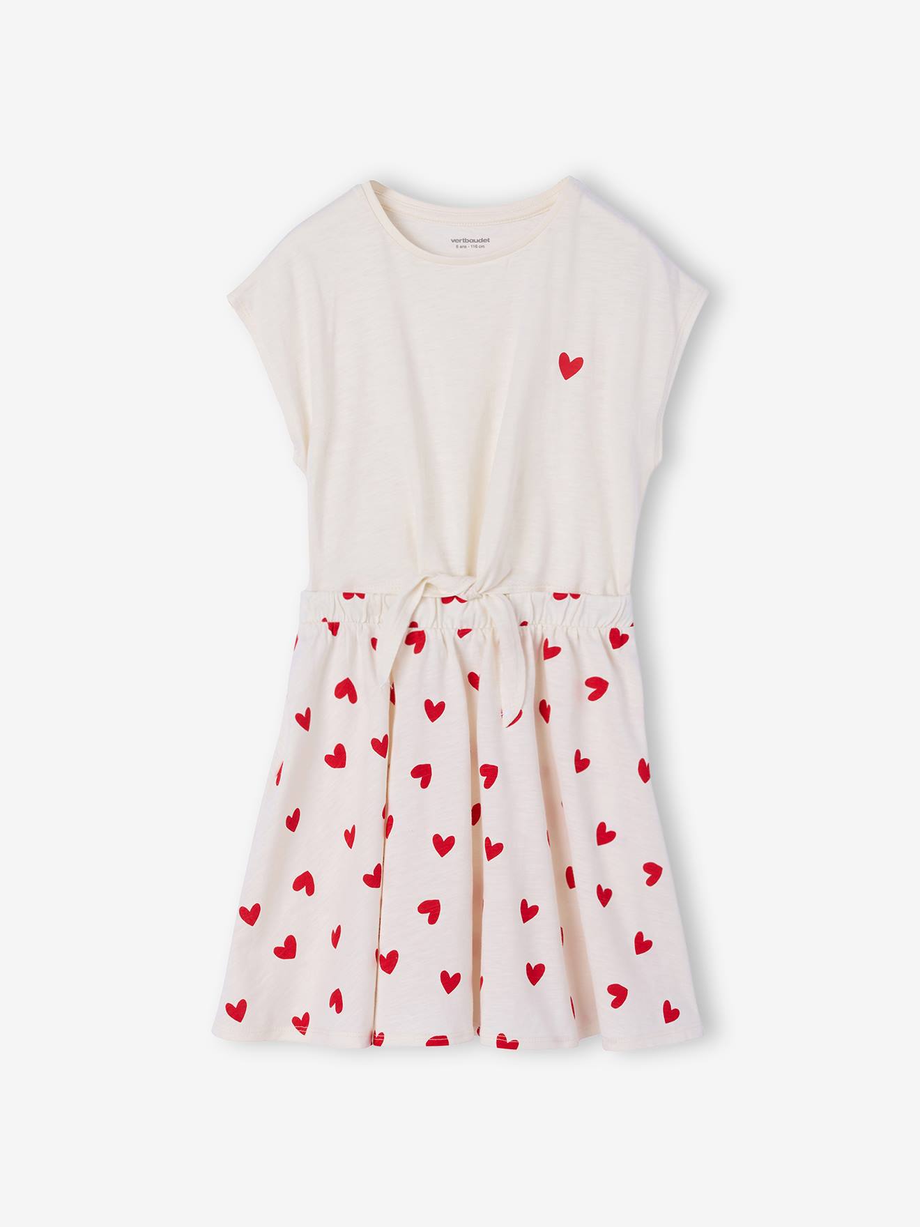 Robe fille effet 2 en 1 vanille