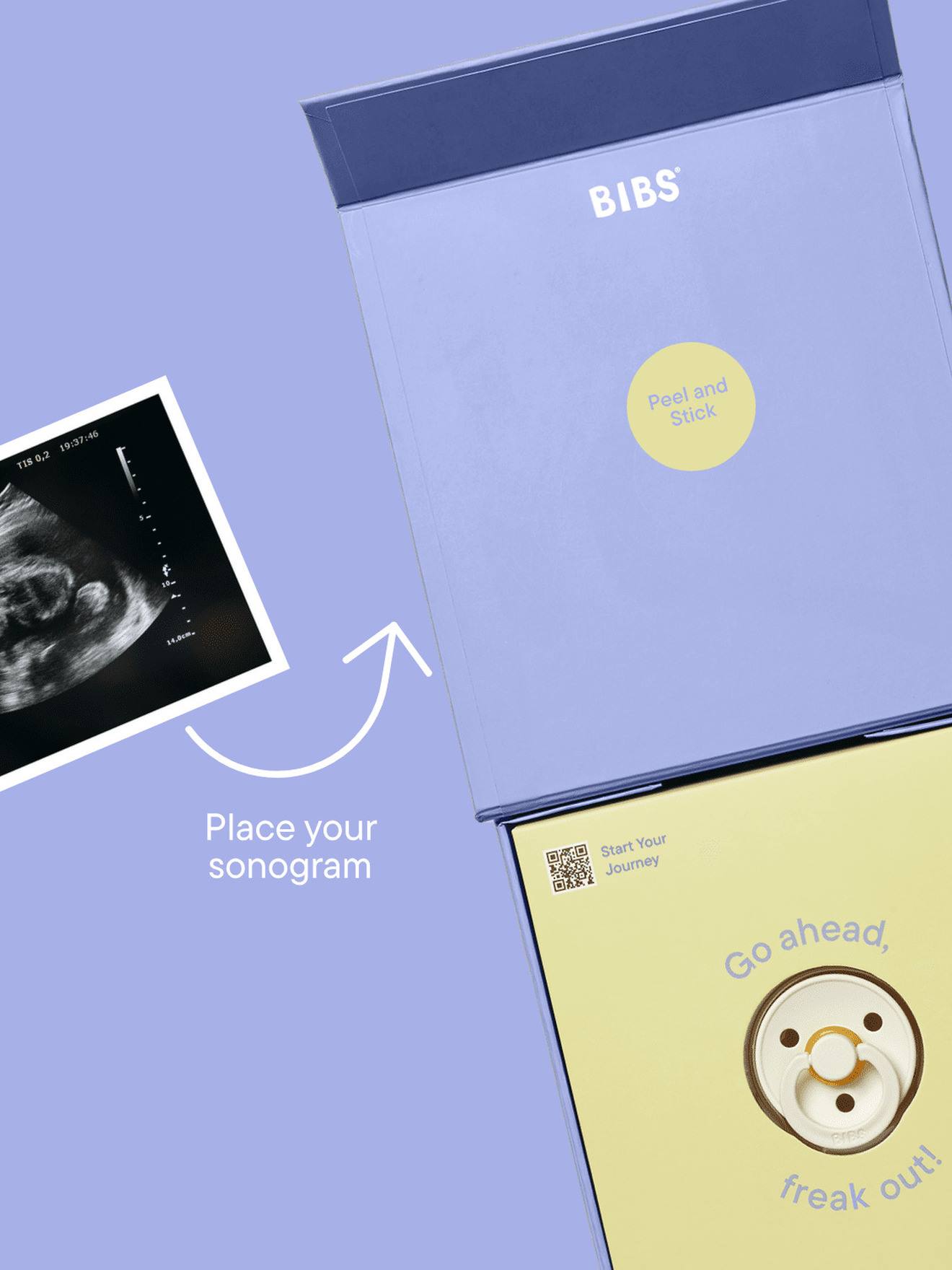 Coffret cadeau Bébé arrive BIBS écru