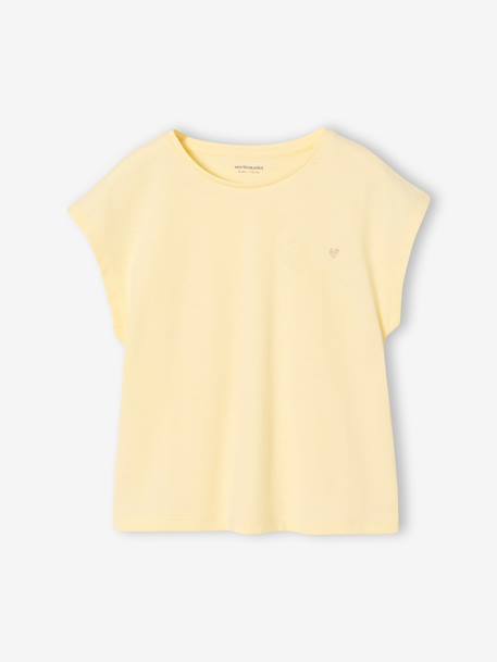 Fille-Tee-shirt fille uni fantaisie manches courtes personnalisable