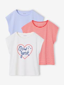 Lot de 3 tee-shirts fille fantaisie manches courtes  - vertbaudet enfant