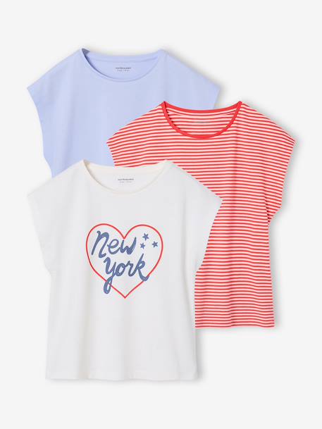 Lot de 3 tee-shirts fille fantaisie manches courtes  - vertbaudet enfant