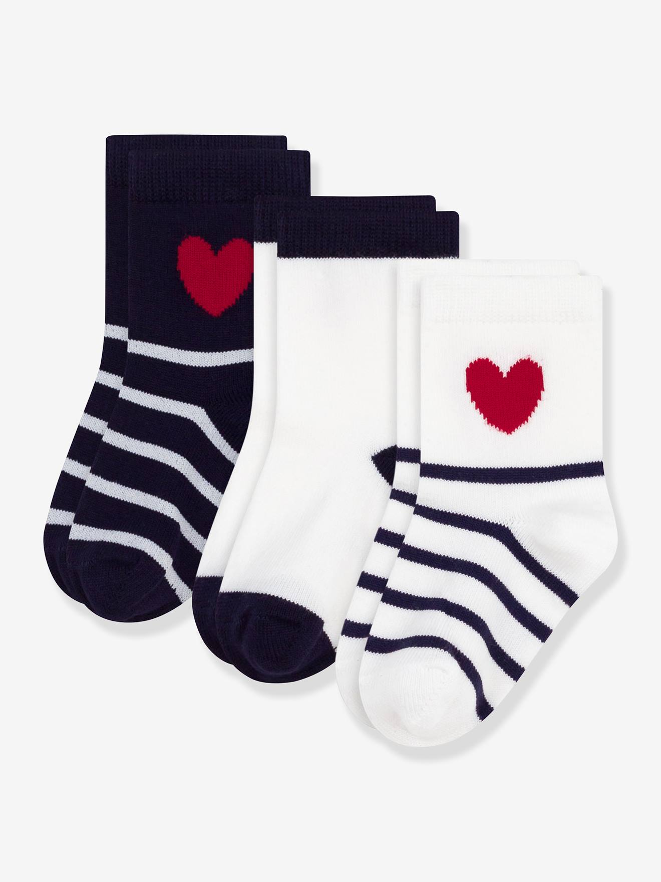 Lot 3 paires chaussettes bébé marine