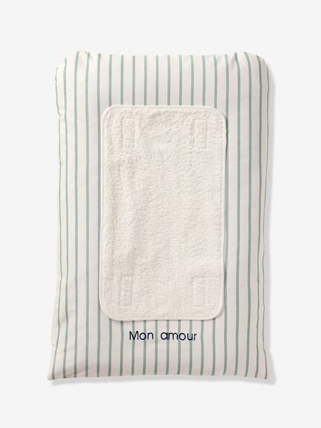 Vertbaudet - Housse matelas à langer personnalisable vert sauge