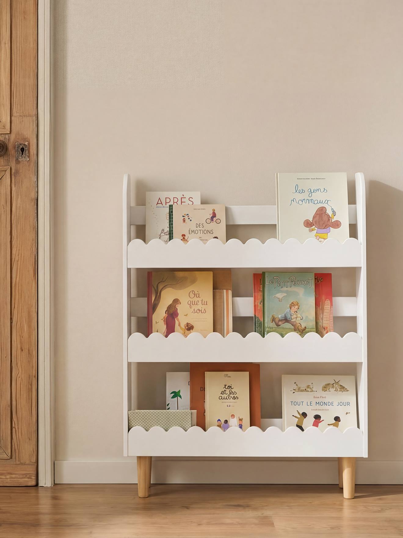 Bibliothèque présentoir mural FESTON blanc