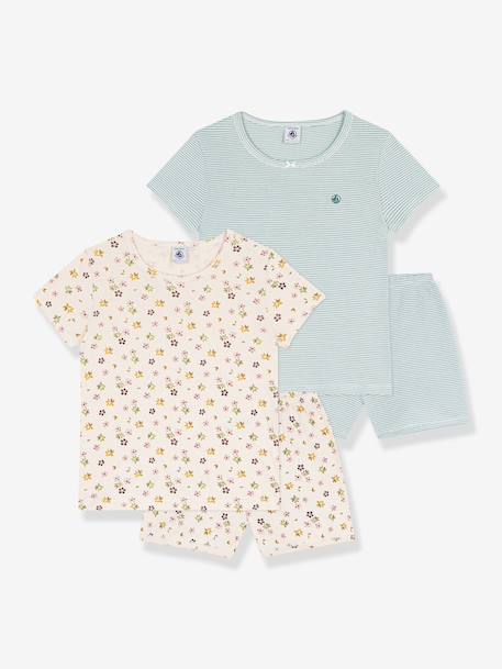 Fille-Lot 2 pyjama coton imprimé Petit Bateau