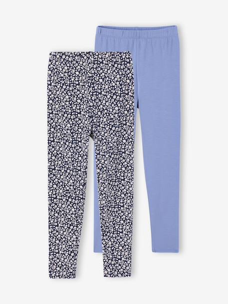 Fille-Lot de 2 leggings fille Basics