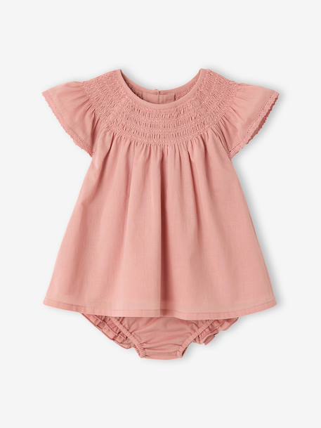 Bébé-Robe et bloomer bébé fille coton