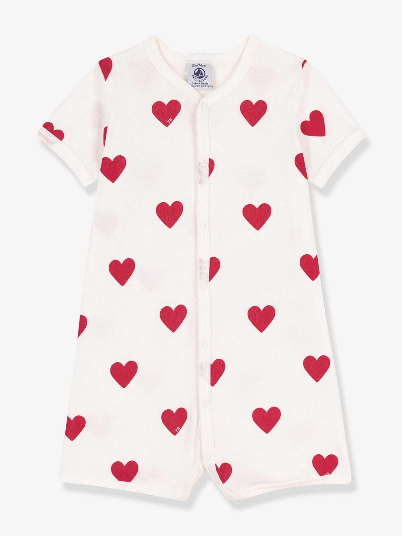 Combicourt bb coton coeurs blanc 18 €