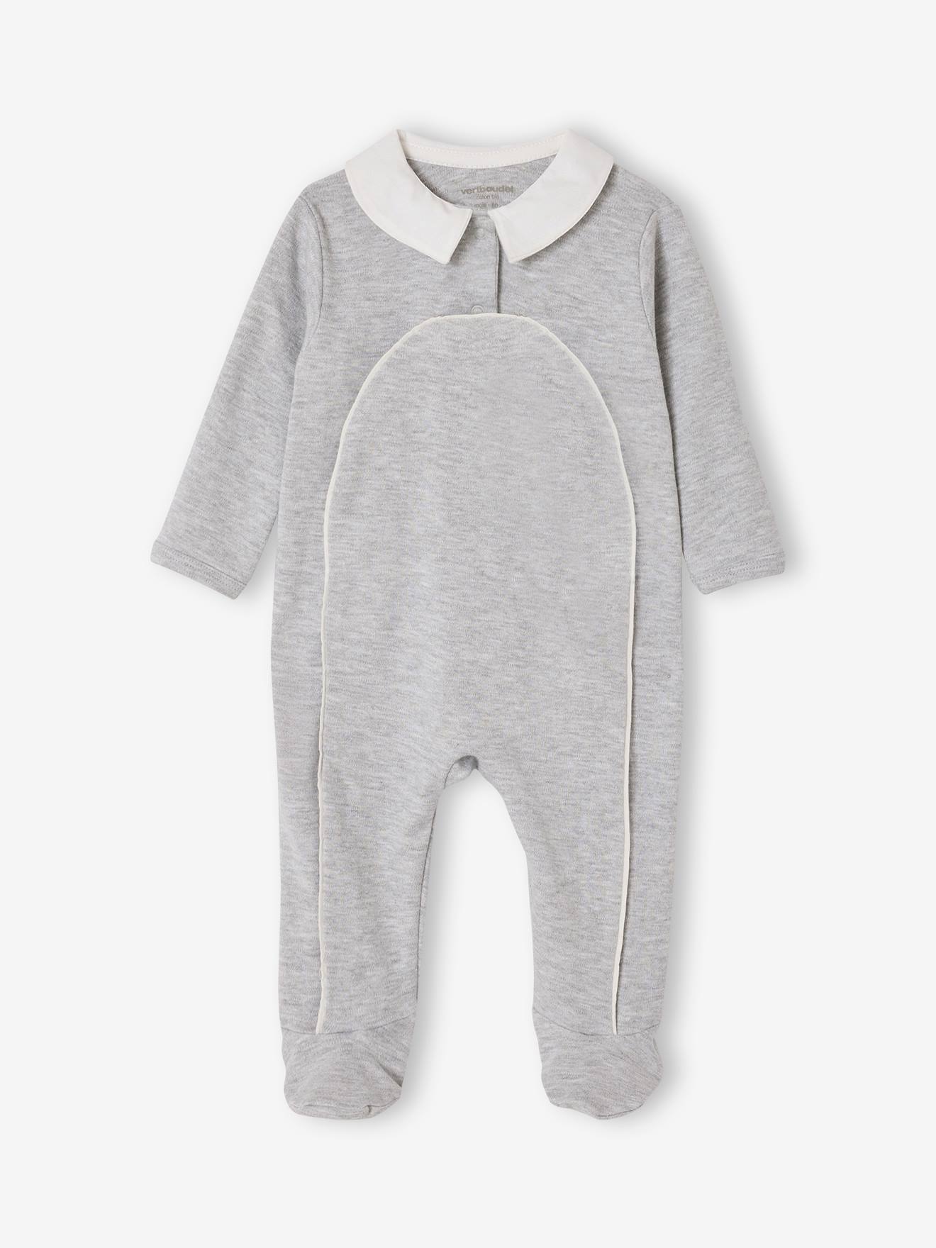 Pyjama dors-bien bébé coton biologique gris chiné