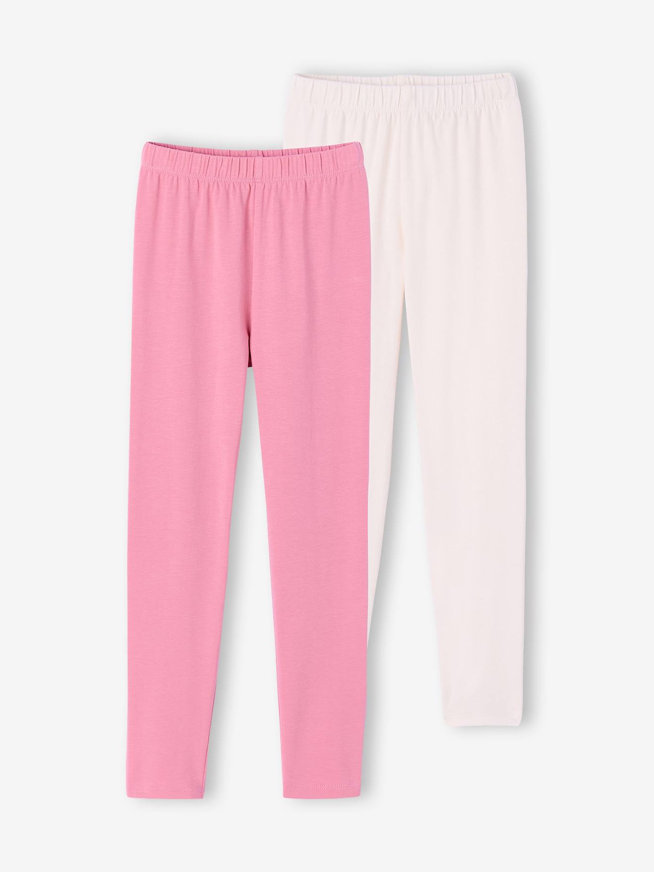 Lot de 2 leggings fille Basics écru