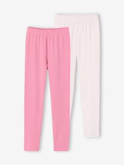 Lot de 2 leggings fille Basics   - vertbaudet enfant