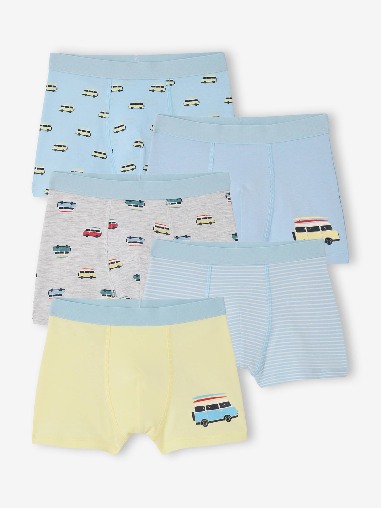 Lot 5 boxers van vert d'eau