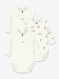 Lot 3 bodies croisés bébé Petit Bateau  - vertbaudet enfant