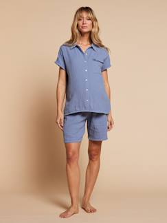 Vêtements de grossesse-Pyjama short femme grossesse allaitement