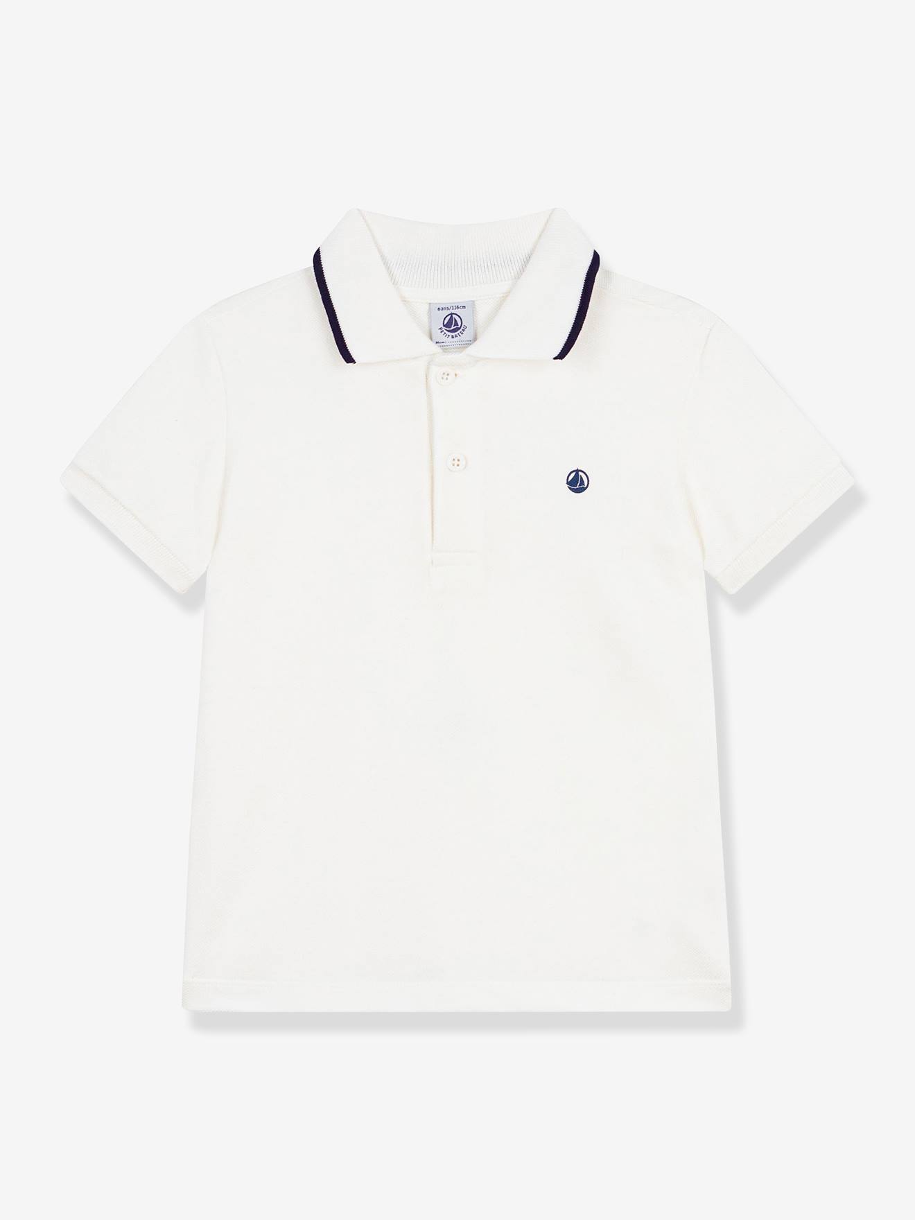 Polo enfant manches courtes Petit Bateau blanc 28$