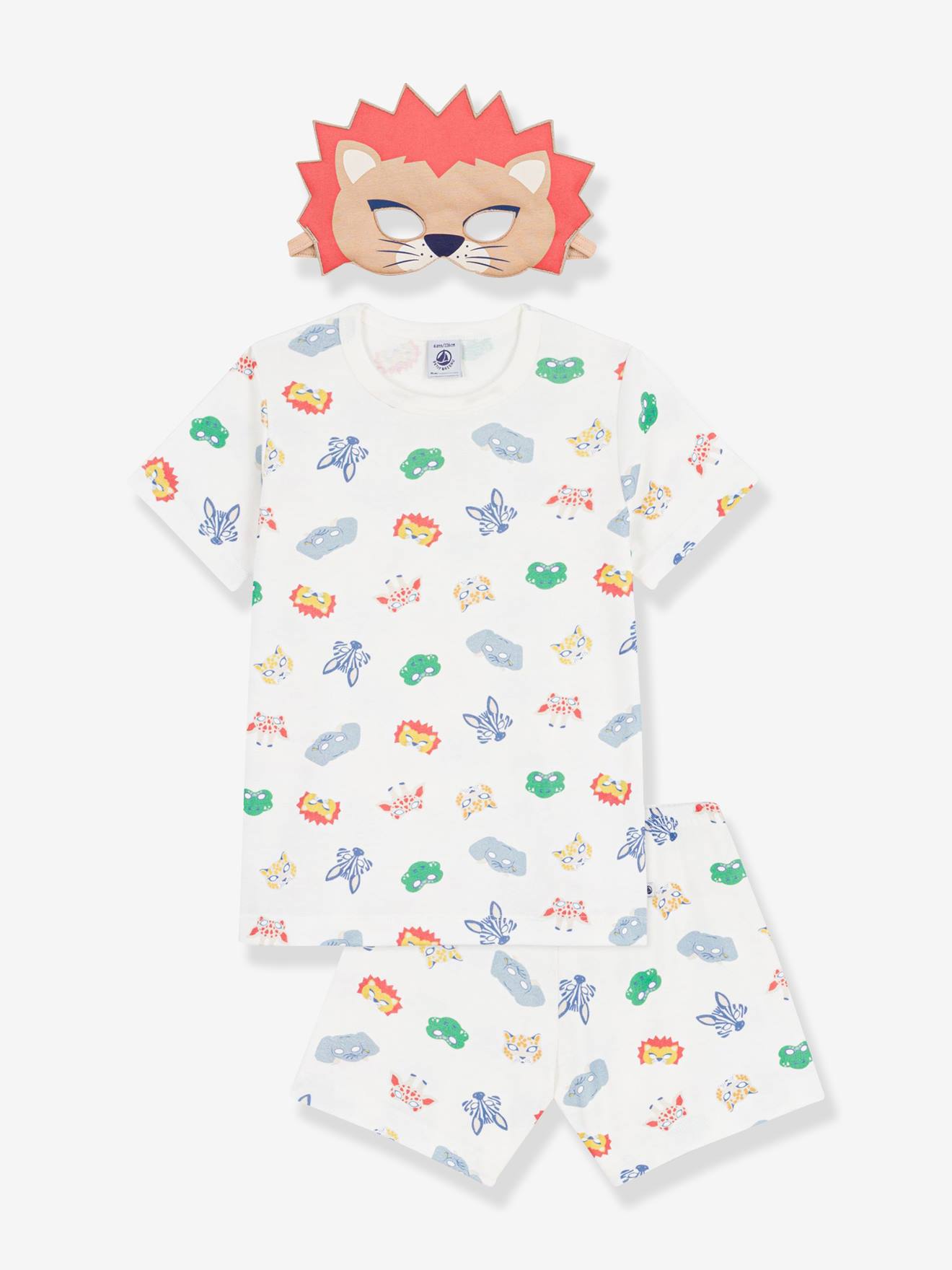 Ensemble Pyjacourt enfant avec masque Petit Bateau blanc 30 €