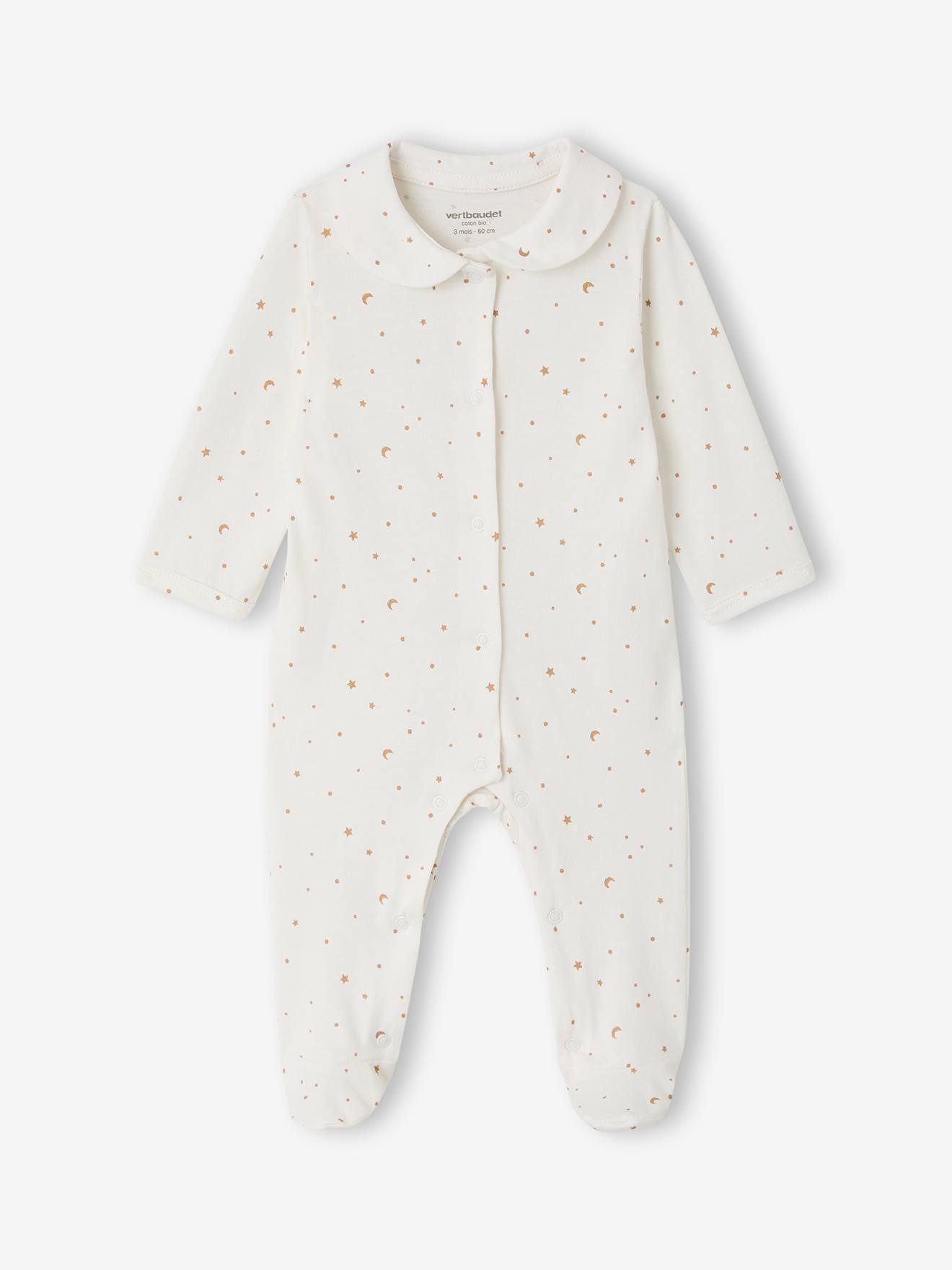 Lot 2 pyjamas bébé coton bio rose (Vertbaudet) - Image 1