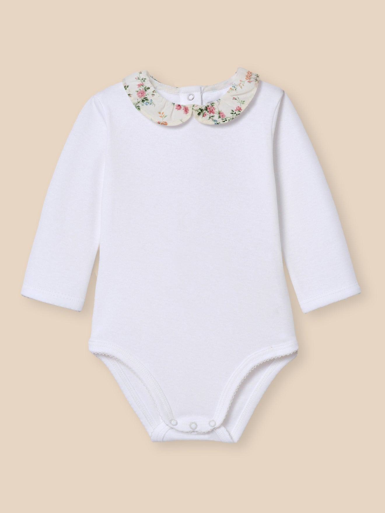 Body Col En Tissu Liberty Bébé - Coton Biologique Liberty Elizabeth