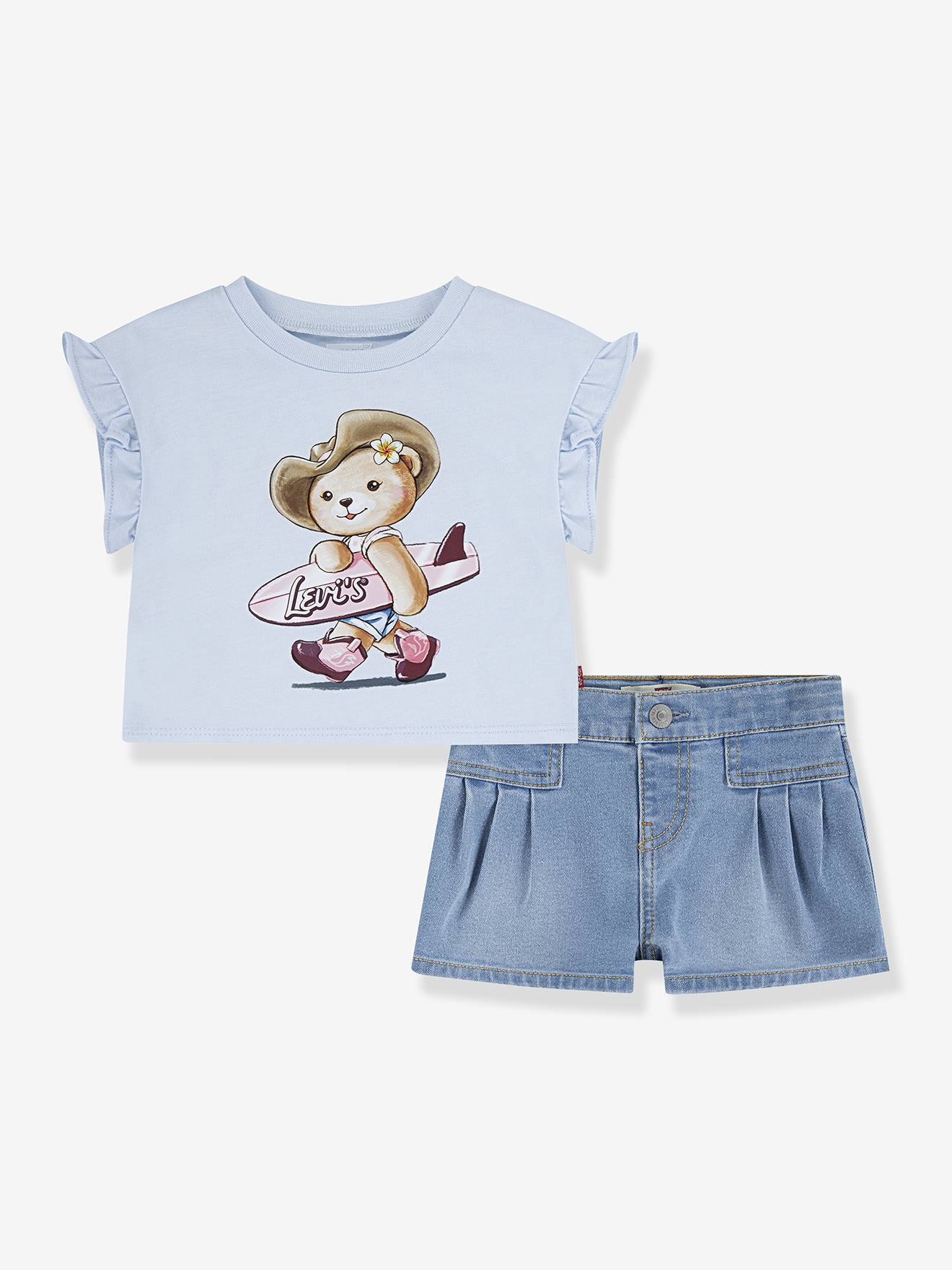 Ensemble short tee-shirt Levis Kid's bleu ciel Ensemble short tee-shirt Levis Kid's bleu ciel
