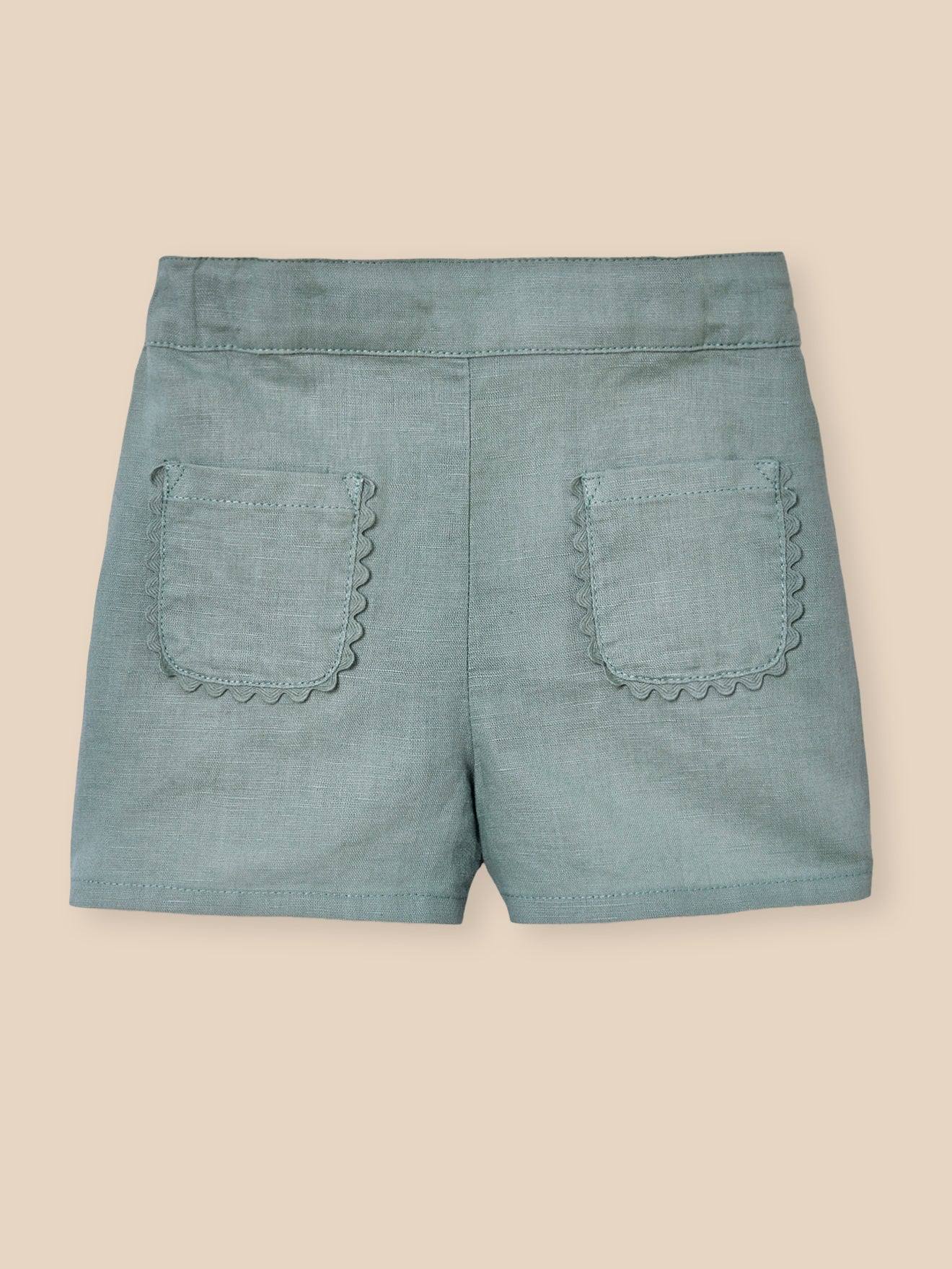 Short En Lin Et Coton Bb Celadon 30 €