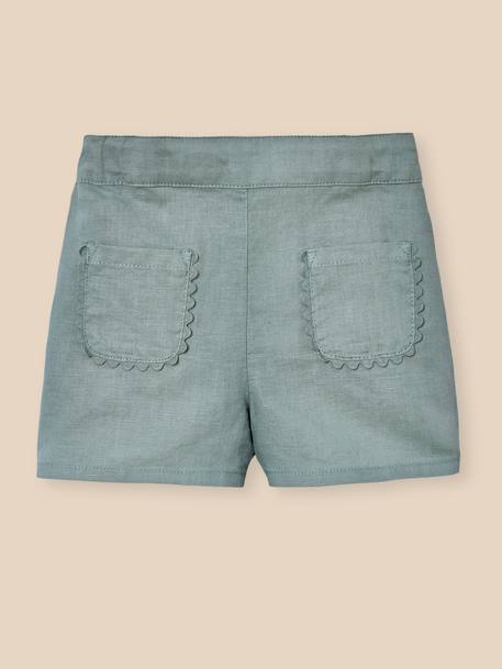 Bébé-Short-Short en lin et coton bébé