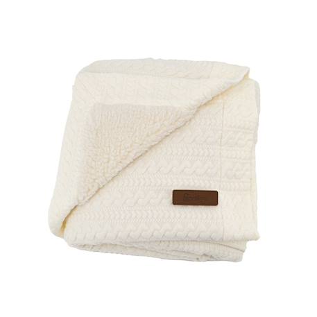 Domiva - Couverture Réversible Pour Enfant Effet Maille Crème