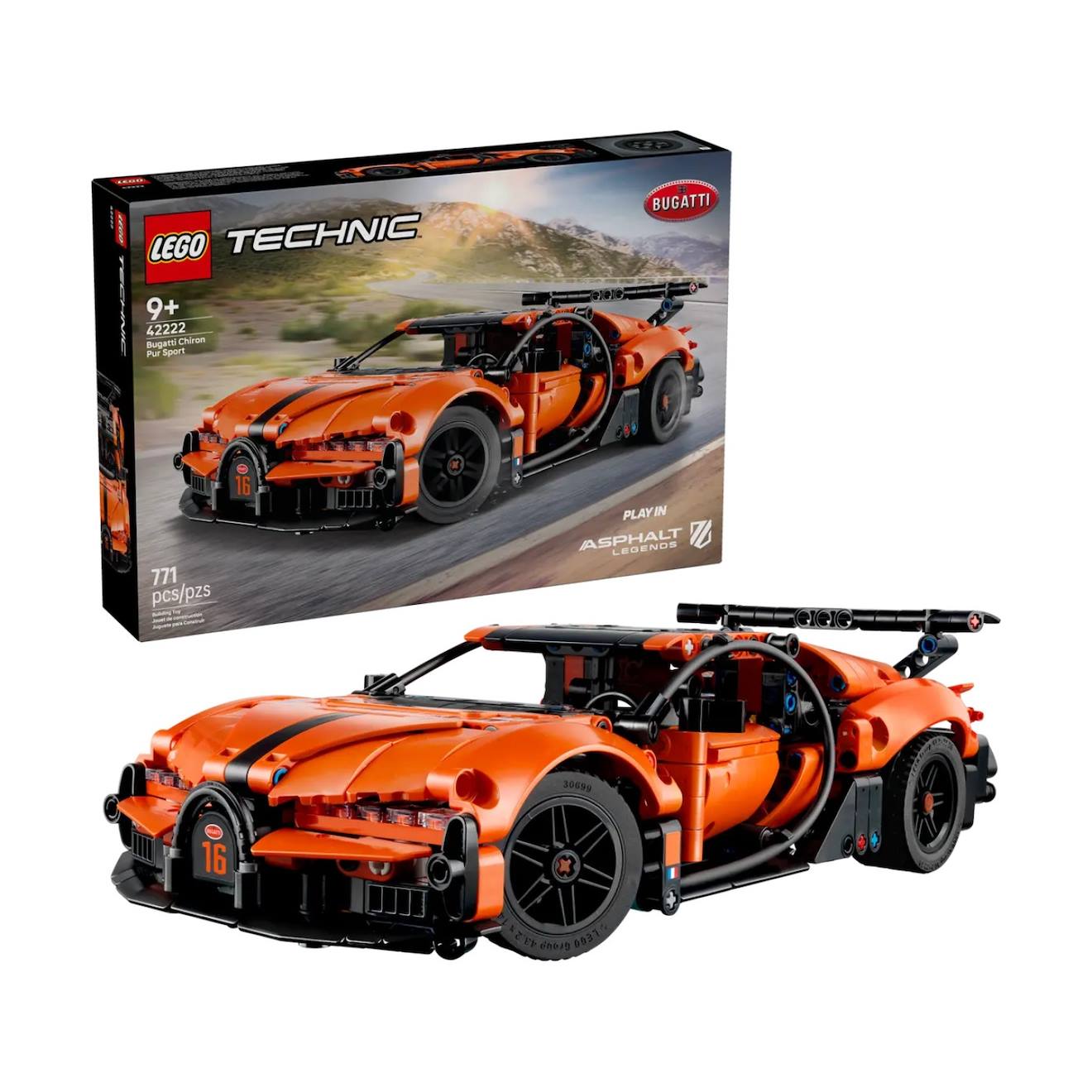 Technic Hypercar Bugatti Chiron Pur Sport 42222 Multicolore