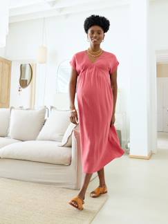 Vêtements de grossesse-Allaitement-Robe longue grossesse et allaitement 
