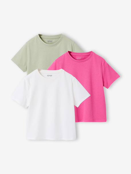 Fille-Lot de 3 tee-shirts fille personnalisable