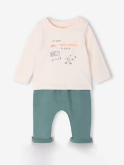 Ensemble bébé tee-shirt et pantalon en molleton   - vertbaudet enfant