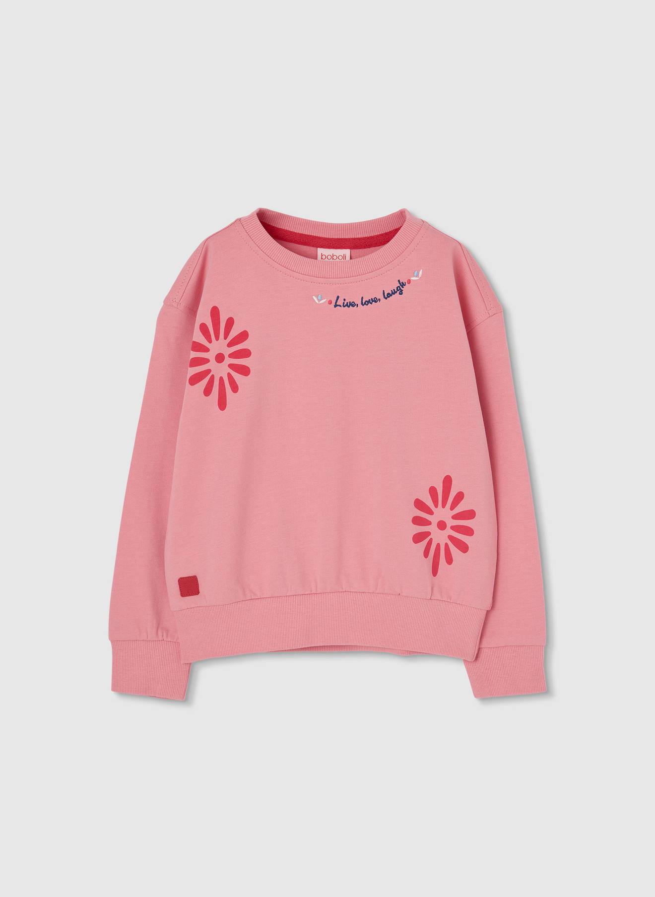 Sweat-shirt Fille En Coton Orange
