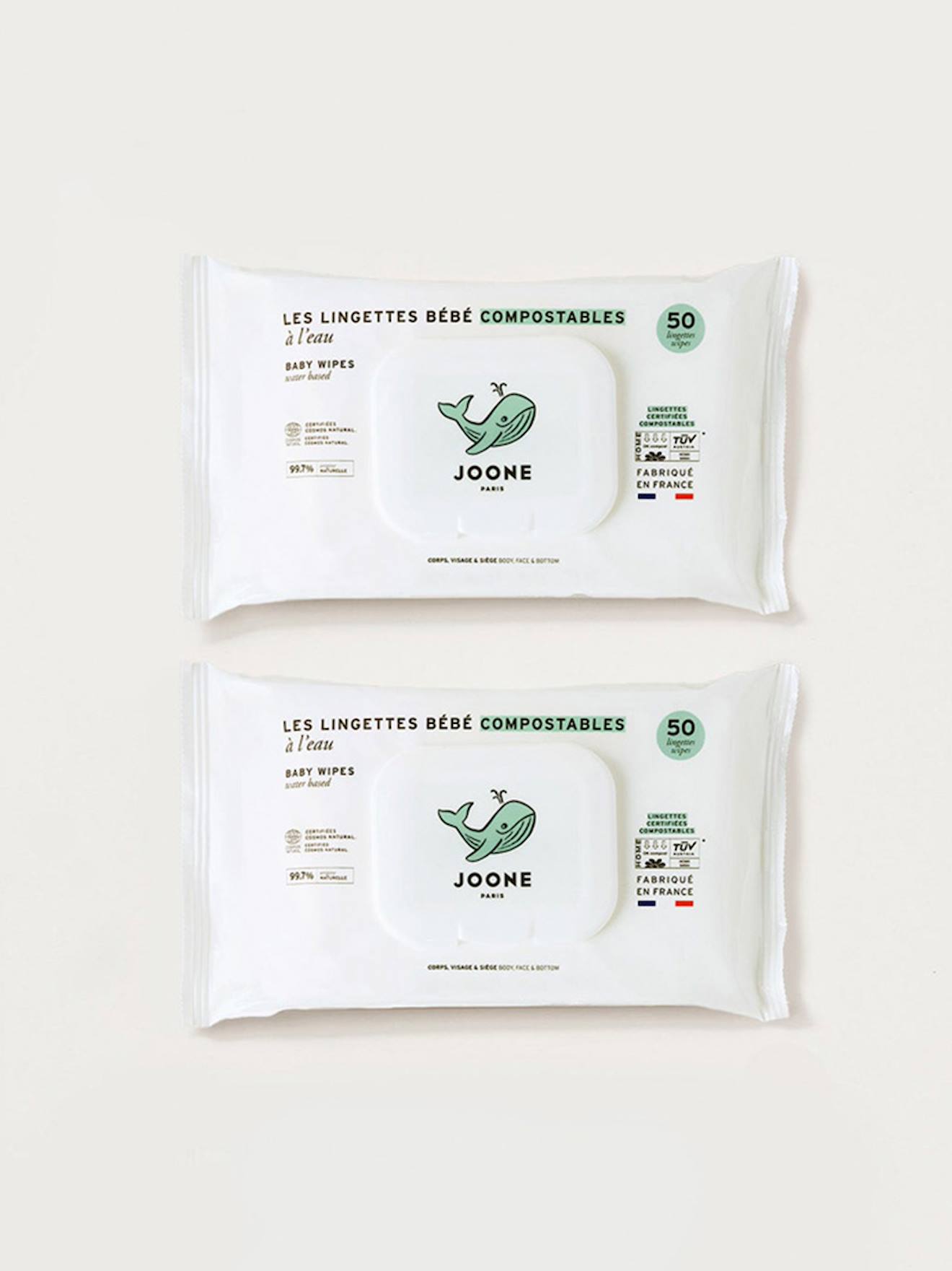 Lingettes À L'eau Compostables À Domicile Blanc (Joone Paris) - Couverture