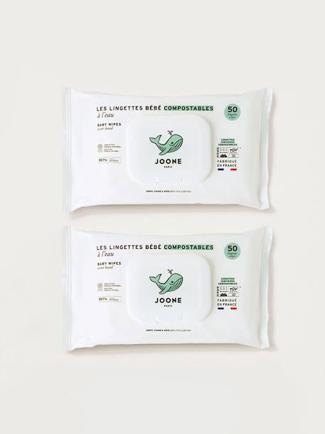 Joone Paris - Lingettes À L'eau Compostables À Domicile Blanc