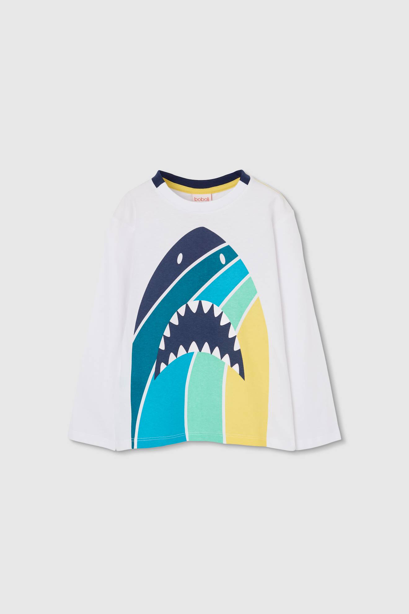 T-shirt Enfant À Manches Longues En Coton Blanc