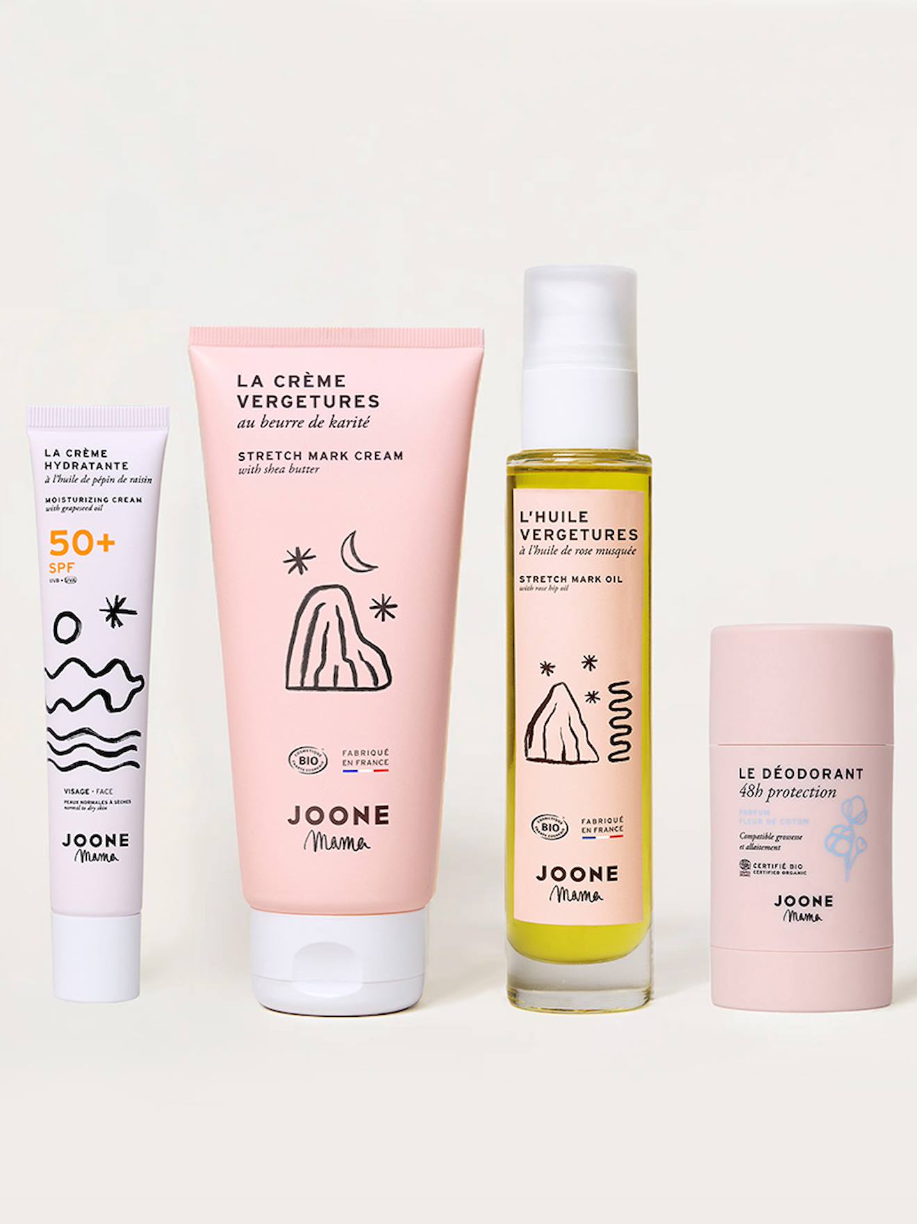 Kit Crème Visage, Crème Et Huile Vergetures Et Déodorant Future Maman Blanc