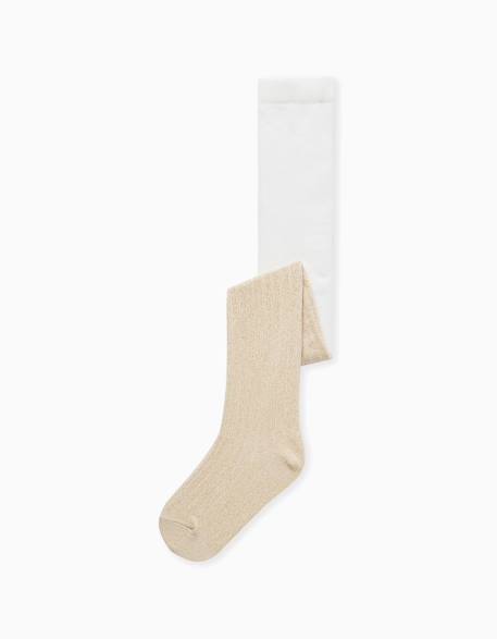 Fille-Collants côtelés avec fils de lurex